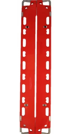 Combiné civière de relevage plan dur Combi 2en1 Corben - 300 kg - structure polyéthylène rouge haute densité