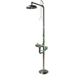 Combiné douche et lave-yeux à commande manuelle - 100 % Inox