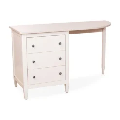 Commode bureau Camomille gauche - 138,5 x 54 cm - plateau quart de lune - structure hêtre massif