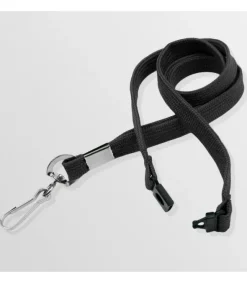 Cordon tubulaire mousqueton eco et boucle sécurité lot de 100 pcs