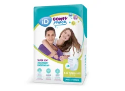 Couche culotte iD Comfy Junior pants 8-15 ans - 1 carton de 112 unités