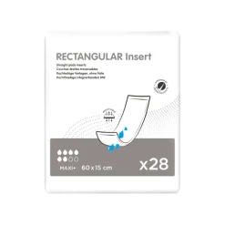 Couche droite Rectangular pad traversable - 15 x 60 cm - 1 palette de 4704 unités