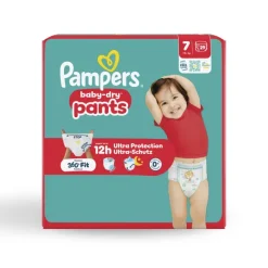 Couche Pampers Baby Dry pants géant T7 +15kg - 1 carton de 116 unités