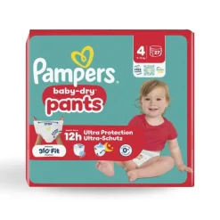 Couche Pampers Baby Dry pants maxi T4 9/15kg - 1 carton de 108 unités