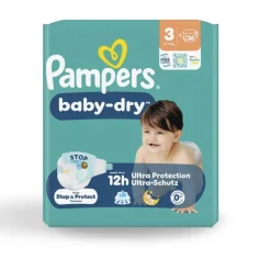Couche Pampers Baby Dry T3 6/10kg - 1 carton de 144 unités