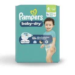 Couche Pampers Baby Dry xl T6 13/18kg - 1 palette de 4032 unités