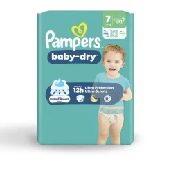 Couche Pampers Baby Dry XXL T7 +15kg - 1 carton de 84 unités