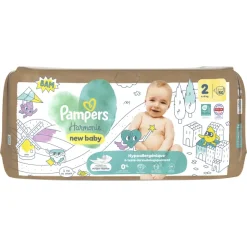 Couche Pampers harmonie T2 4/8kg - 1 carton de 100 unités