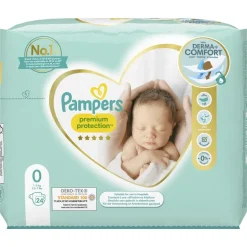 Couche Pampers premium protection T0 inf 3kg - 1 palette de 8640 unités