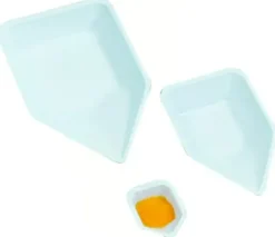 Coupelle de pesée antistatique avec bec 83 x 132 mm hauteur 26 mm blanche PS x 500