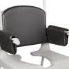 Coussin de dossier et coussins d'accoudoirs assemblés pour fauteuil Etac Clean - noir
