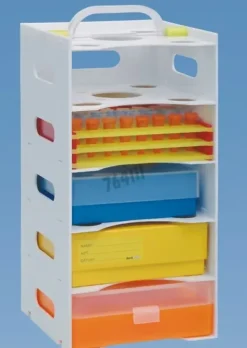 Couvercle blanc avec poignée pour étagère neostapelrack