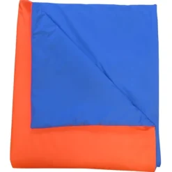 Couverture bactériostatique - soudée - 107 x 190 cm - 90 °C bleu roi/orange fluo - haute visibilité