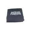 Couverture bactériostatique - soudée - 110 x 190 cm - 90 °C bleu roi/bleu nuit - marquage 'sapeurs pompiers'