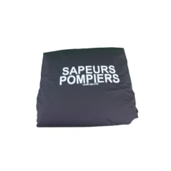 Couverture bactériostatique - soudée - 110 x 190 cm - 90 °C bleu roi/bleu nuit - marquage 'sapeurs pompiers'