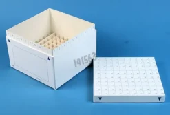 Cryoboîte carton foxbox 100 cryotubes 136 x 136 mm hauteur 95 mm avec marquage