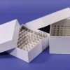 Cryoboîte carton plastifié complète hauteur 7,5 cm pour 100 cryotubes
