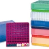 Cryoboîte coloris assortis pour 81 tubes 130 x 130 x 47 mm x 5