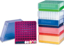 Cryoboîte coloris assortis pour 81 tubes 130 x 130 x 47 mm x 5