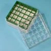 Cryoboîte 76 x 76 mm hauteur 52 mm PC pour 25 tubes vert