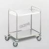 Desserte inox roulante 2 niveaux 1000 x 670 x 960 mm