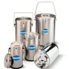 Dewar acier inox 182 x 350 mm couvercle avec attache et poignée 4,5 l