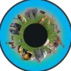 Disque - pour projecteur - thématique animaux d'Afrique - fixation magnétique - dimension disque : 6''