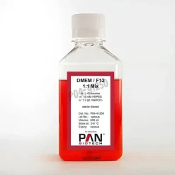 Dmem f12 1:1 avec l-glutamine 15mm hepes rouge phenol et 1.2 g/l nahco3 500 ml