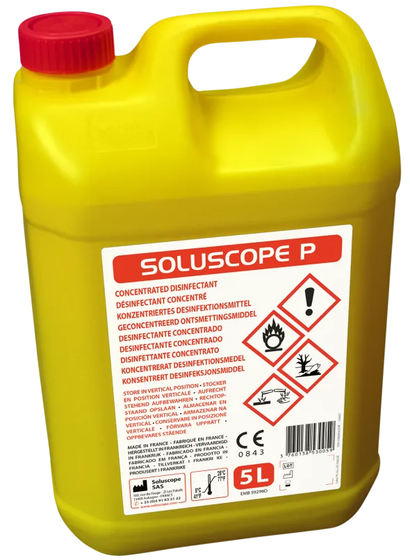 Désinfectant Soluscope P - 1 carton de 2 bidons de 5L-