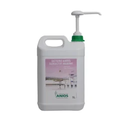 Détergent désinfectant concentré ANIOS SURACTIF Marine - avec pompe doseuse 20 ml - 1 carton de 4 bidons de 5 l