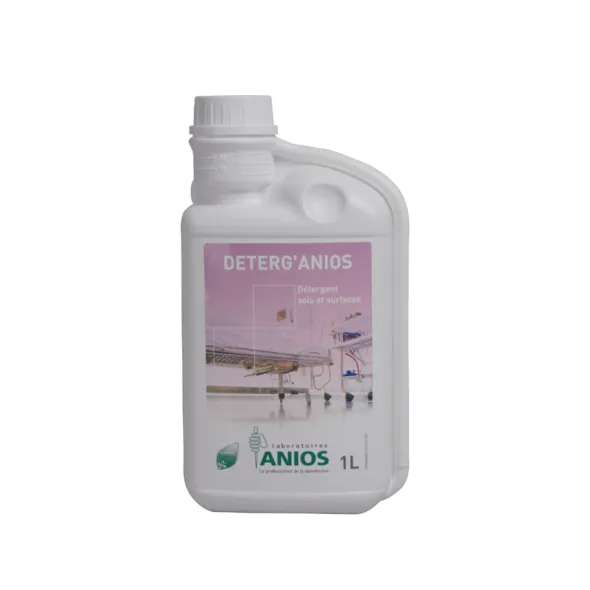 Détergent désinfectant concentré DETERG'ANIOS - 1 carton de 12 flacons doseurs de 1 l