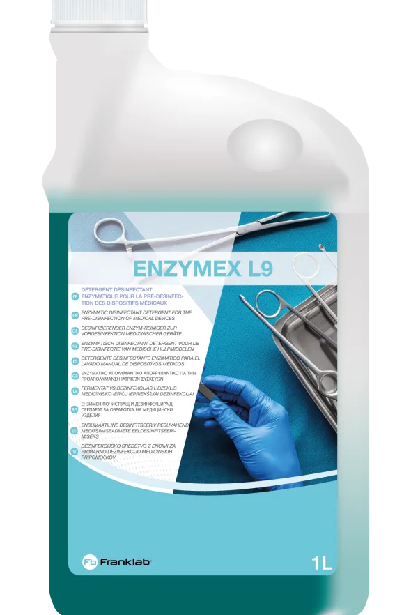 Détergent désinfectant enzymatique ENZYMEX L9 - 12 bidons de 1 l