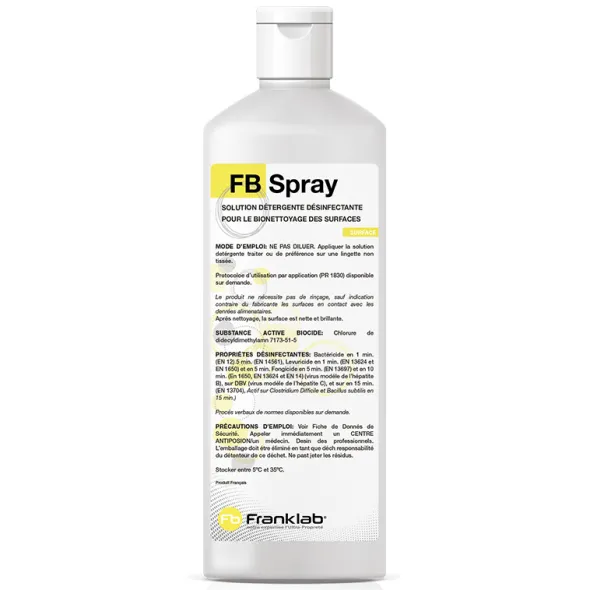 Détergent désinfectant FB spray - 12 flacons de 500 ml
