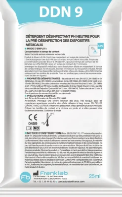 Détergent désinfectant neutre DDN 9 - 250 doses de 25 ml