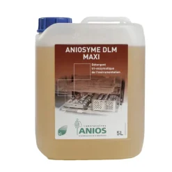 Détergent tri-enzymatique alcalin doux Aniosyme DLM Maxi - 1 carton de 2 bidons de 5 l -