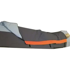 Duvet bactériostatique type sac de couchage - cousue - 150 x 220 cm - 90 °C - bleu gris/bleu ciel