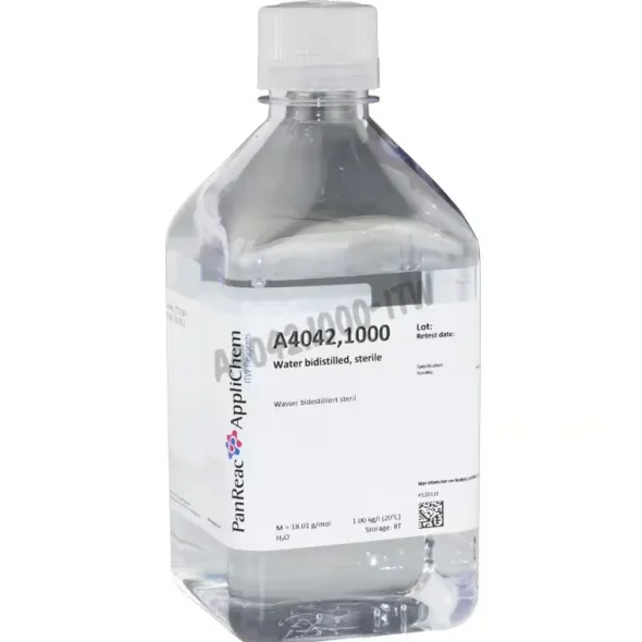 Eau bidistillée, stérile 1 l