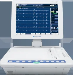 ECG 12 pistes-12/15 dérivations-batterie/secteur Ecran couleur TFT tactile,Imprimante A4,18D en option
