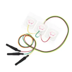 Electrode métallique préconnectée - l. 22 x 22 mm - terminaison 1,5 mm - 1 carton de 300 électrodes