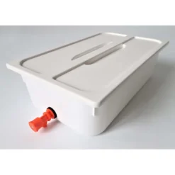 Ensemble bac et couvercle - robinet - 530 x 325 x 150 mm - autoclavable