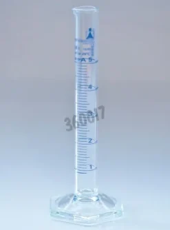 Eprouvette graduation bleue en verre borosilicaté 3.3 classe A normax 500 ml