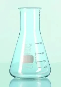 Erlenmeyer verre borosilicaté 3.3 col étroit 3000 mlgradué Ø ext 187 mm hauteur 310 mm Ø ext col 52 mm
