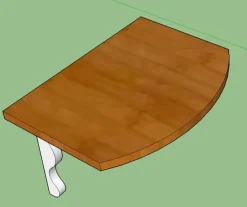 Etagère A, 35 x 40 cm - bois - épaisseur 22 mm donc considérée comme étant traitée feu (plus de 18mm)