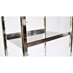 Etagère 2 bords relevés - inox - 305 mm