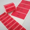 Etiquette de sécurité anti-fraude sans transfert avec numéro lot de 1000pcs