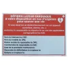 Etiquette de suivi DAE rouge autocollante (Annexe 3) [distribuée par AVF Biomedical]
