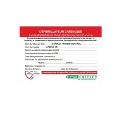 Etiquette 'Identification et Maintenance DAE' [distribuée par D-Sécurité]