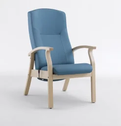 Fauteuil Belforma C - dossier inclinable - accoudoirs bec de canne bois