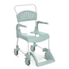 Fauteuil de douche Etac Clean - h. fixe 44 cm - 4 roulettes à freins - lim. 130 kg - vert lagon
