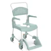 Fauteuil de douche Etac Clean - h. fixe 60 cm - 4 roulettes dont 2 freins - lim. 130 kg - vert lagon
